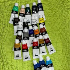 20 tubes of oil paint.